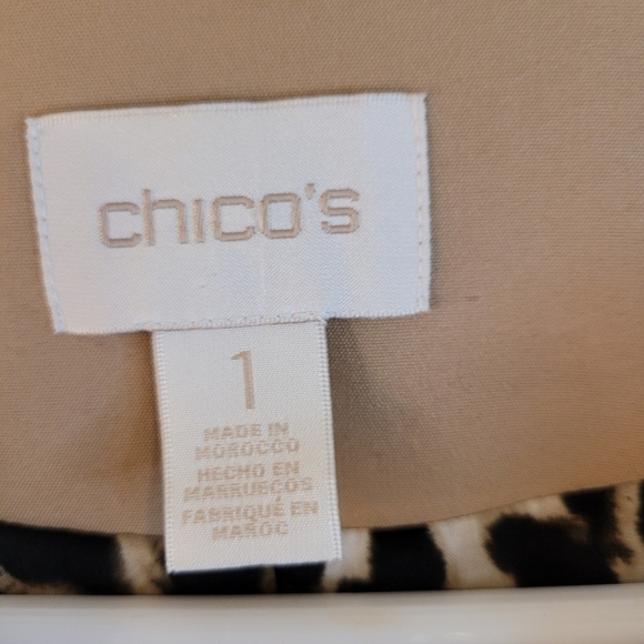 Chico's Tan Jacket with Black Accents - Picture 5 of 7